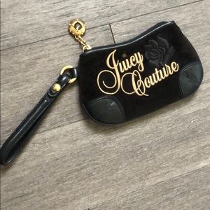Juicy Couture black wristlet wallet bag authentic